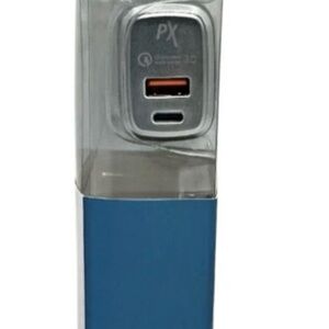 PowerXcel Dual Port Wall Charger Type-C + USB Output - Power Delivery Up To 20W